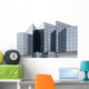 Angular Glass Office Building Exterior Wall Mural