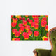 Field of Red Tulips Wall Mural