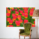 Field of Red Tulips Wall Mural