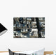 Snowy Rooftops from above Wall Decal
