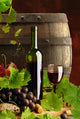 Red Wine Still Life With Cask Wall Mural