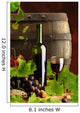 Red Wine Still Life With Cask Wall Mural