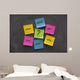 sticky note mind map with questions on a blackboard Wall Mural