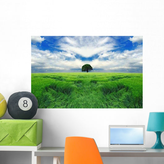 Tree Endless Field Wall Decal