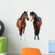 Two Horse Standing White Wall Decal Sticker Set