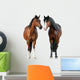 Two Horse Standing White Wall Decal Sticker Set