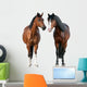 Two Horse Standing White Wall Decal Sticker Set