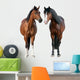 Two Horse Standing White Wall Decal Sticker Set