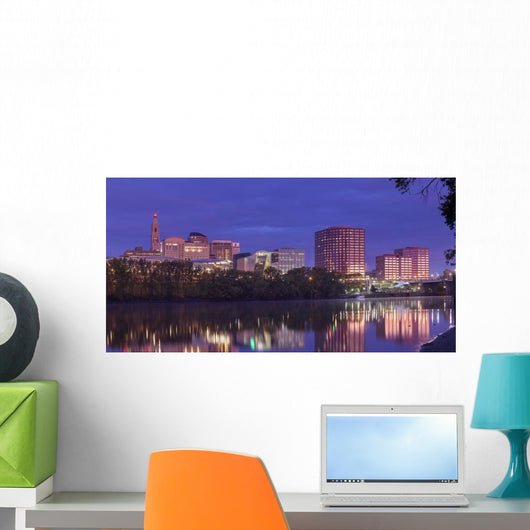 Hartford Ct Riverfront Skyline Wall Decal