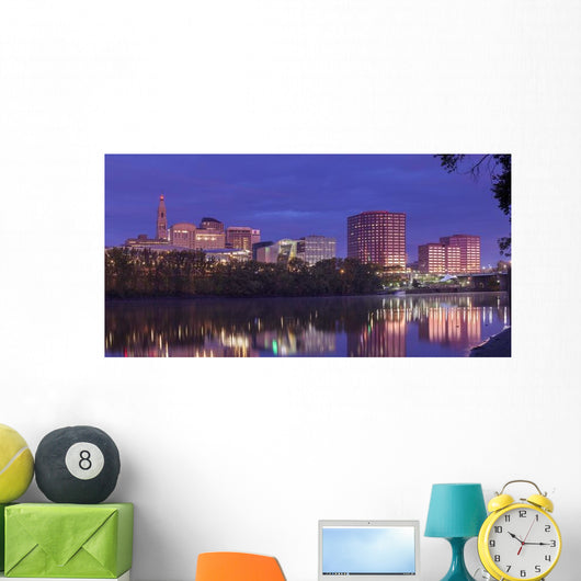 Hartford Ct Riverfront Skyline Wall Decal