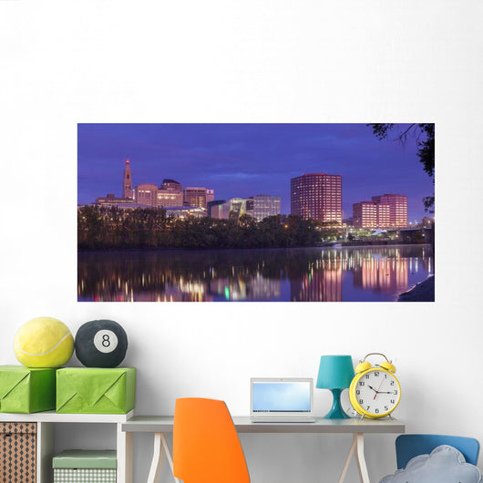 Hartford Ct Riverfront Skyline Wall Decal