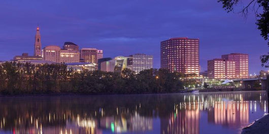 Hartford Ct Riverfront Skyline Wall Decal