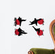 Red Black Karate Wall Decal