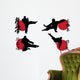 Red Black Karate Wall Decal