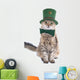 Cute St. Patrick's Day cat Wall Decal