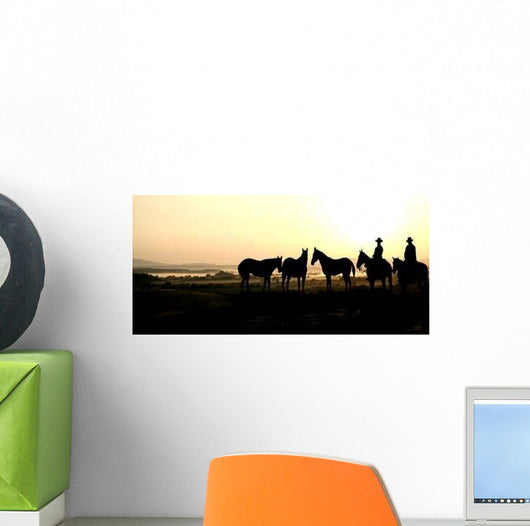 Cowboy and Sunrise Wall Decal