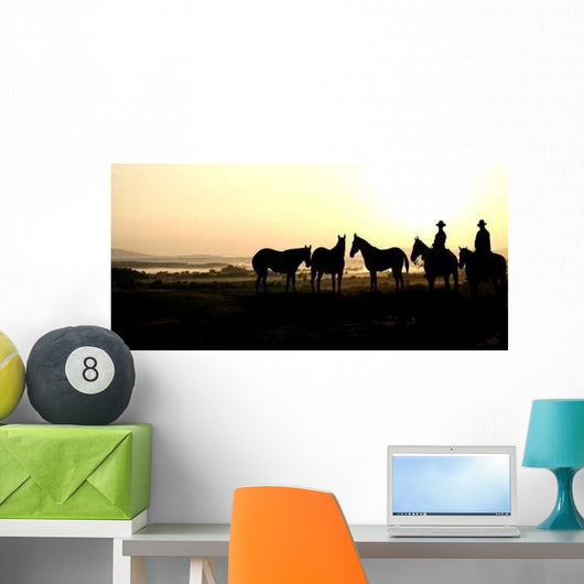 Cowboy and Sunrise Wall Decal
