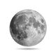 Realistic Full Moon Wall Decal