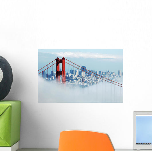 Golden Gate San Francisco Under Fog Wall Mural