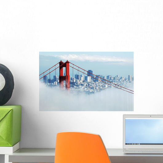 Golden Gate San Francisco Under Fog Wall Mural