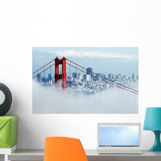 Golden Gate San Francisco Under Fog Wall Mural