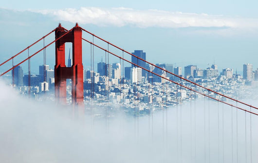 Golden Gate San Francisco Under Fog Wall Mural