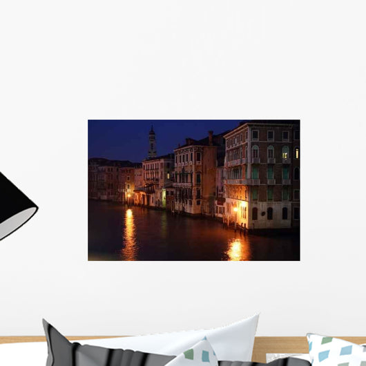 Venice Night Canal Grande Wall Decal