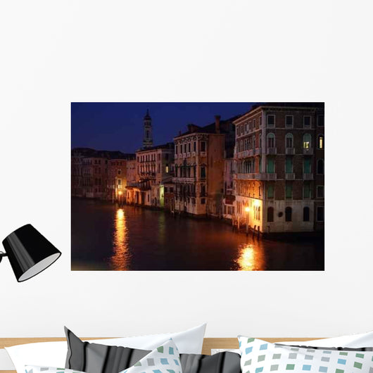 Venice Night Canal Grande Wall Decal