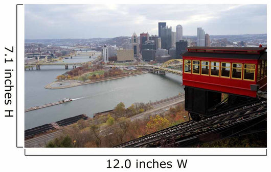 Duquesne Incline with Pittsburgh skyline Wall Mural