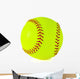 Yellow Softball Wall Decal