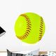 Yellow Softball Wall Decal