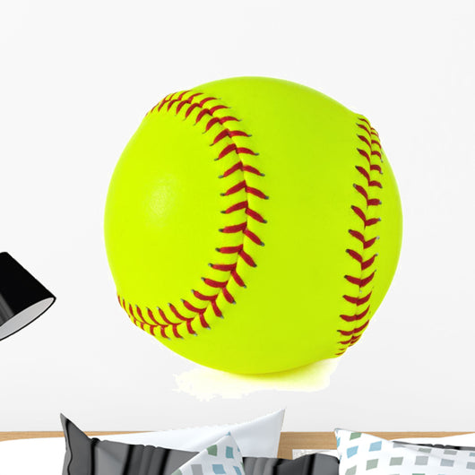 Yellow Softball Wall Decal