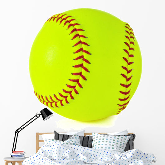 Yellow Softball Wall Decal