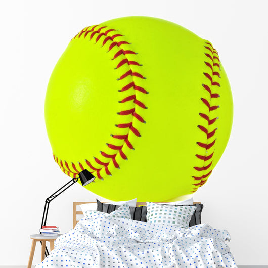 Yellow Softball Wall Decal