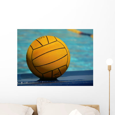 Water Polo Series Wall Mural shown on a wall