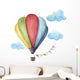 Watercolor Hot Air Balloon Wall Decal Sticker Set