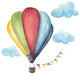 Watercolor Hot Air Balloon Wall Decal Sticker Set