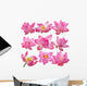 Nine Lilies Lotus Flowers Wall Decal Sticker Set