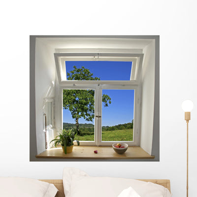 Window Wall Mural shown on a wall