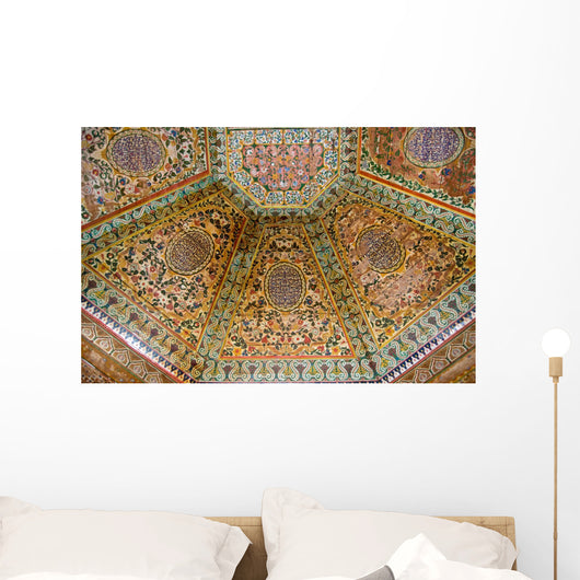 Painted wooden ceiling Wall Mural