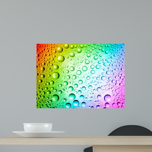 Multicolored Drops Wall Mural