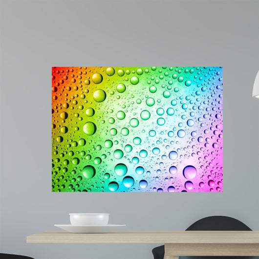 Multicolored Drops Wall Mural