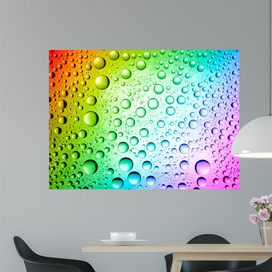 Multicolored Drops Wall Mural
