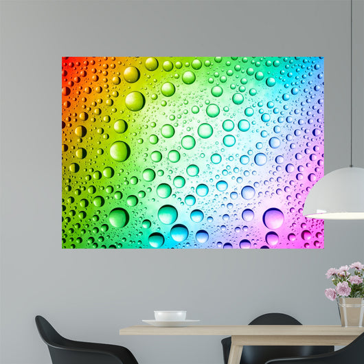 Multicolored Drops Wall Mural