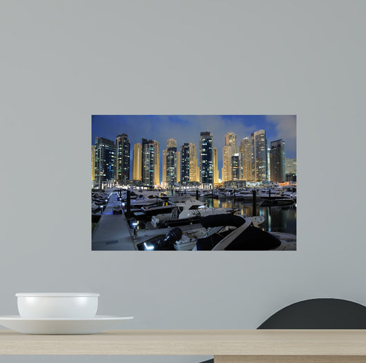 Dubai Marina Night United Wall Mural