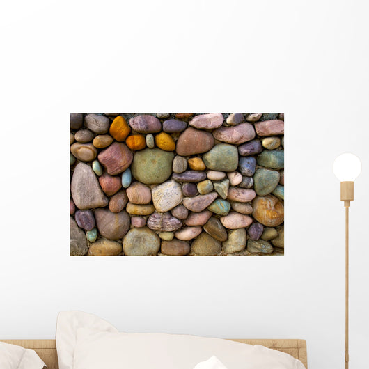 Multi-Colored Stone Wall Background Wall Mural