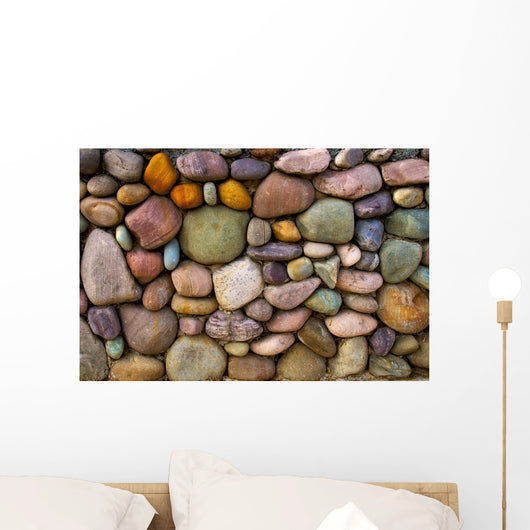 Multi-Colored Stone Wall Background Wall Mural