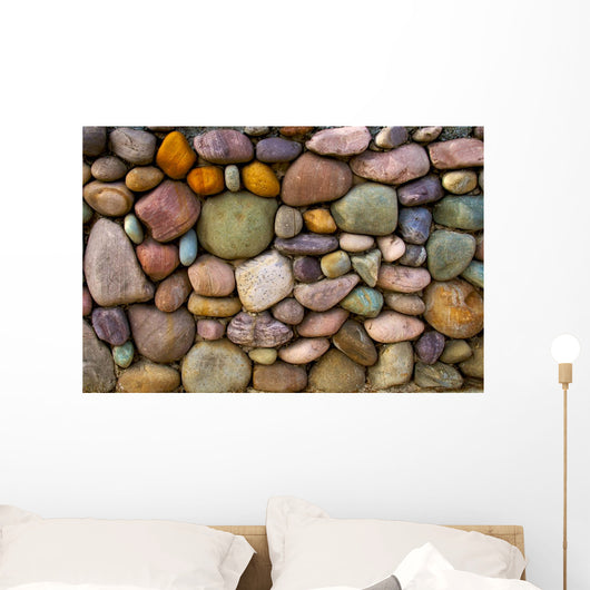 Multi-Colored Stone Wall Background Wall Mural