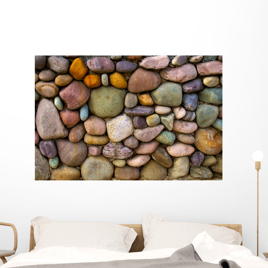 Multi-Colored Stone Wall Background Wall Mural