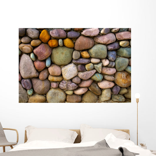 Multi-Colored Stone Wall Background Wall Mural